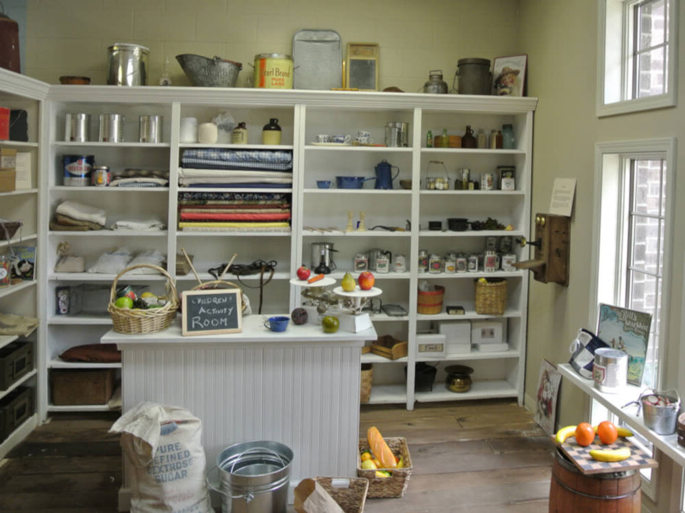 A photo of the inside of the replica general store in the History Center main building.